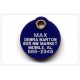 Tag / Blue tag coated with plastic